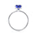 PARIS - Princess Blue Sapphire & Diamond 950 Platinum Petite Hidden Halo