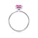 PARIS - Princess Pink Sapphire & Diamond 18k White Gold Petite Hidden Halo