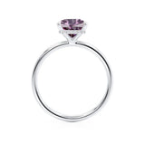 PARIS - Chatham® Princess Alexandrite & Diamond 18k White Gold Petite Hidden Halo