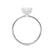 PARIS - Princess Lab Diamond 18k White Gold Petite Hidden Halo