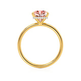 PARIS - Chatham® Princess Champagne Sapphire & Diamond 18k Yellow Gold Petite Hidden Halo