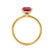 PARIS - Princess Ruby & Diamond 18k Yellow Gold Petite Hidden Halo