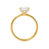 PARIS - Princess Lab Diamond 18k Yellow Gold Petite Hidden Halo