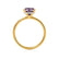 PARIS - Princess Alexandrite & Diamond 18k Yellow Gold Petite Hidden Halo