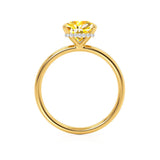 PARIS - Chatham® Princess Yellow Sapphire & Diamond 18k Yellow Gold Petite Hidden Halo