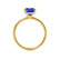 PARIS - Princess Blue Sapphire & Diamond 18k Yellow Gold Petite Hidden Halo