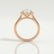 LAVENDER - Round Lab Diamond 18k Rose Gold Petite Halo Ring