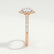 LAVENDER - Round Lab Diamond 18k Rose Gold Petite Halo Ring
