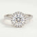 LAVENDER - Round Lab Diamond 950 Platinum Petite Halo Ring