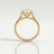 LAVENDER - Round Lab Diamond 18k Yellow Gold Petite Halo Ring