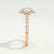 LAVENDER - Round Lab Diamond 18k Yellow Gold Petite Halo Ring