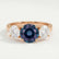 LEANORA - Round Alexandrite 18k Rose Gold Trilogy