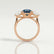 LEANORA - Round Alexandrite 18k Rose Gold Trilogy