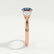 LEANORA - Round Alexandrite 18k Rose Gold Trilogy