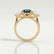 LEANORA - Round Alexandrite 18k Yellow Gold Trilogy