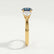 LEANORA - Round Alexandrite 18k Yellow Gold Trilogy