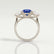 LEANORA - Round Blue Sapphire 950 Platinum Trilogy