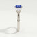 LEANORA - Round Blue Sapphire 950 Platinum Trilogy