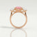 LEANORA - Round Morganite Pink Sapphire 18k Rose Gold Trilogy