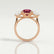 LEANORA - Round Ruby 18k Rose Gold Trilogy
