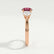 LEANORA - Round Ruby 18k Rose Gold Trilogy
