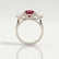 LEANORA - Round Ruby 18k White Gold Trilogy