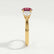 LEANORA - Round Ruby 18k Yellow Gold Trilogy