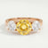 LEANORA - Round Yellow Sapphire 18k Rose Gold Trilogy
