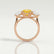 LEANORA - Round Yellow Sapphire 18k Rose Gold Trilogy