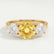 LEANORA - Round Yellow Sapphire 18k Yellow Gold Trilogy
