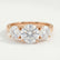LEANORA - Round Lab Diamond 18k Rose Gold Trilogy Ring