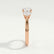 LEANORA - Round Lab Diamond 18k Rose Gold Trilogy Ring