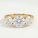 LEANORA - Round Lab Diamond 18k Yellow Gold Trilogy Ring