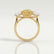 LEANORA - Round Yellow Lab Diamond 18k Yellow Gold Trilogy Ring