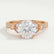 LILIANA - Round Lab Diamond 18k Rose Gold Shoulder Set Ring