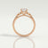 LILIANA - Round Lab Diamond 18k Rose Gold Shoulder Set Ring