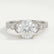 LILIANA - Round Lab Diamond 950 Platinum Shoulder Set Ring