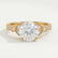 LILIANA - Round Lab Diamond 18k Yellow Gold Shoulder Set Ring