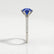 Lillie Luxe round blue sapphire and diamond shoulder set engagement ring – view 3