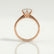 Lillie solitaire round lab diamond knife edge setting set 18k rose gold engagement ring