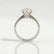 Lillie solitaire round lab diamond knife edge setting set 18k white gold platinum engagement ring