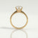 Lillie solitaire round lab diamond knife edge setting set 18k yellow gold engagement ring