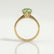 LILLIE - Round Green Lab Diamond 18K Yellow Gold 6 Prong Knife Edge Solitaire Ring
