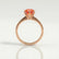 LILLIE - Padparadscha Sapphire 18k Rose Gold 6 Prong Knife Edge Solitaire Ring
