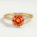 LILLIE - Padparadscha Sapphire 18k Yellow Gold 6 Prong Knife Edge Solitaire Ring