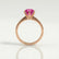 LILLIE - Pink Sapphire 18k Rose Gold 6 Prong Knife Edge Solitaire Ring