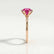 LILLIE - Pink Sapphire 18k Rose Gold 6 Prong Knife Edge Solitaire Ring