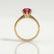 LILLIE - Ruby 18k Yellow Gold 6 Prong Knife Edge Solitaire Ring