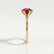 LILLIE - Ruby 18k Yellow Gold 6 Prong Knife Edge Solitaire Ring