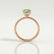 LIVELY - Cushion Green Lab Diamond 18k Rose Gold Petite Hidden Halo Pavé Shoulder Set Ring